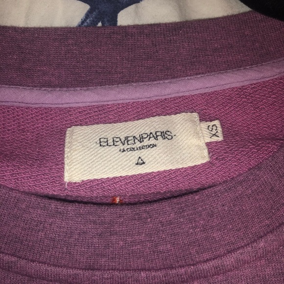 Anthropologie ElevenParis Purple Box Hoodie XS - Picture 3 of 8